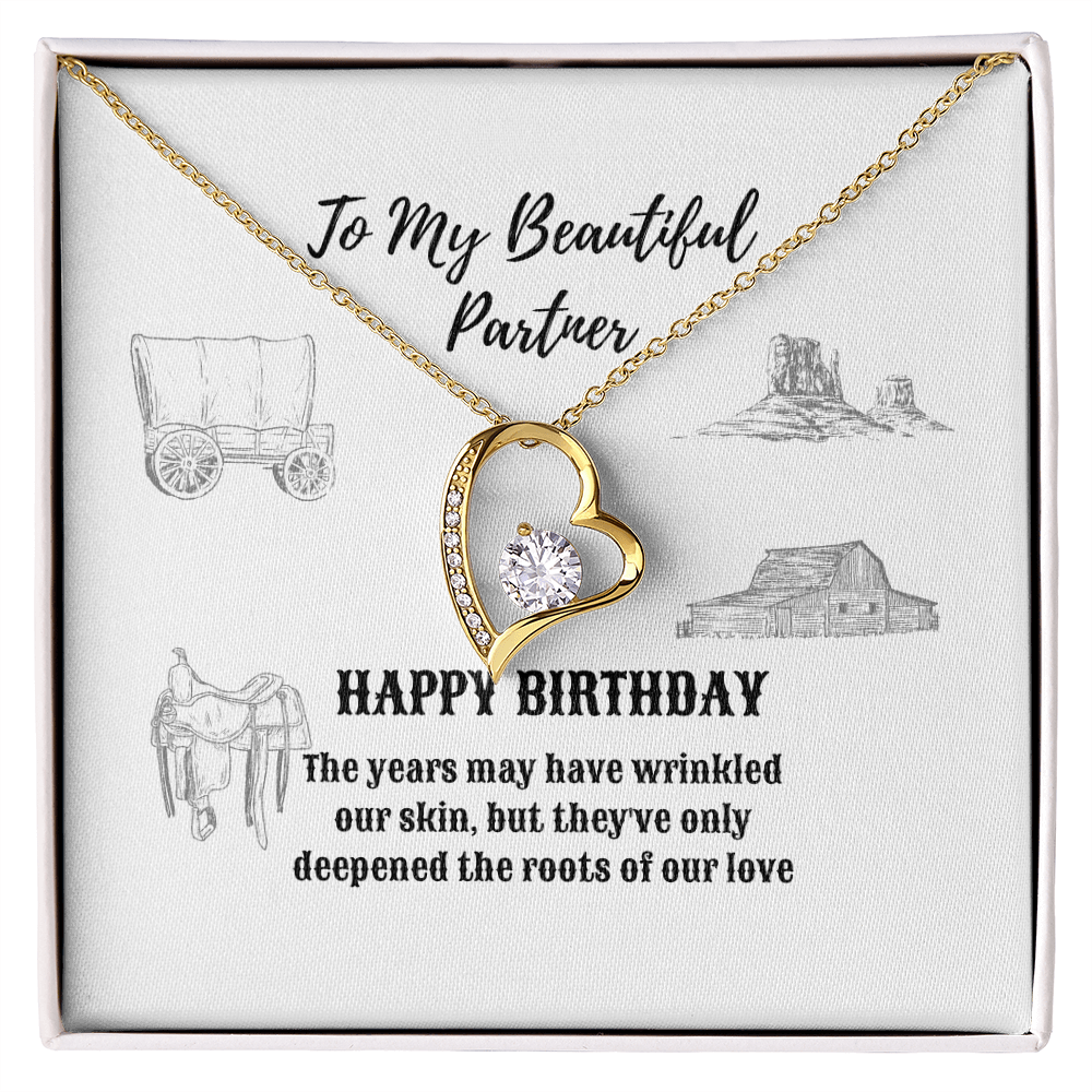 Luxury Birthday Forever Love Necklace Gift For Her. Western-Style Message Card Jewelry