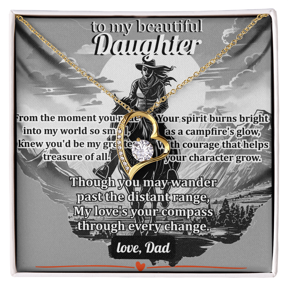 Western Theme Gift For A Beautiful Daughter - Eternal Hope Necklace W/Message Card