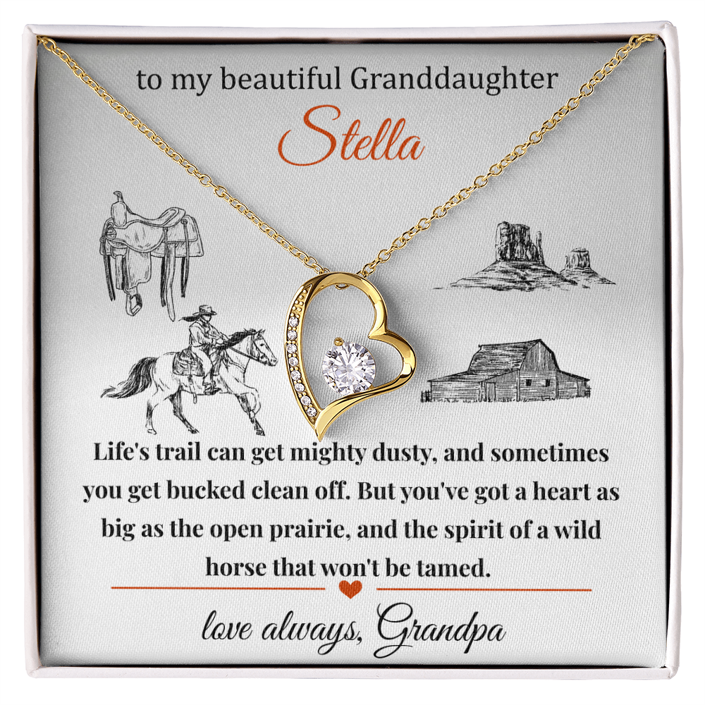 Get Personal with this Cowgirl Theme Necklace Gift For Your Granddaughter