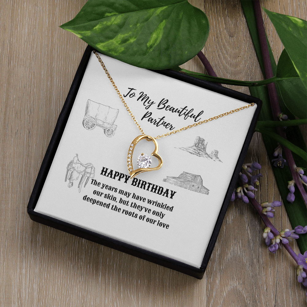 Luxury Birthday Forever Love Necklace Gift For Her. Western-Style Message Card Jewelry