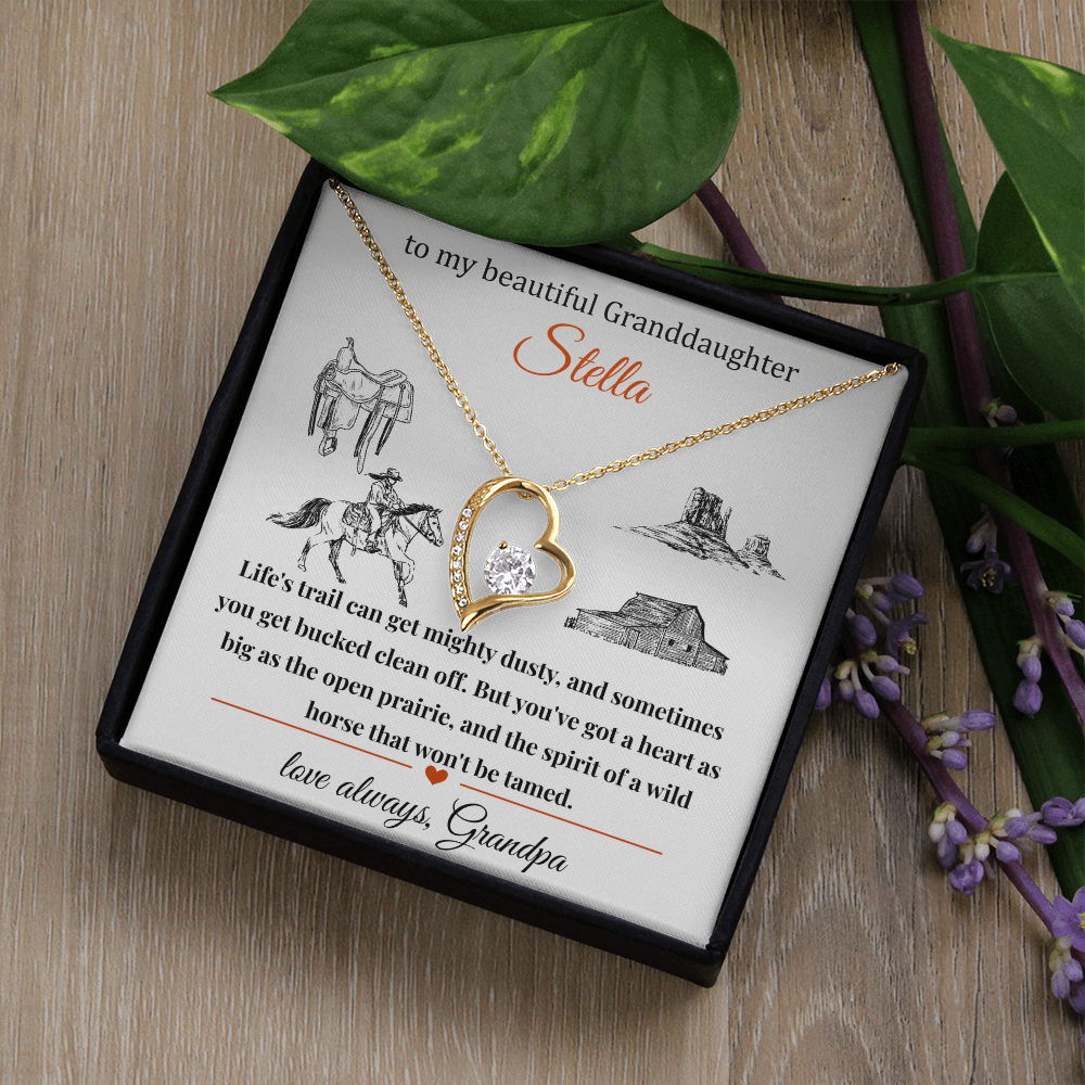 Get Personal with this Cowgirl Theme Necklace Gift For Your Granddaughter