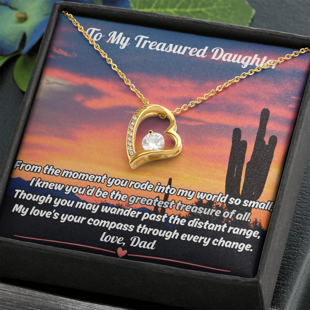Luxury Forever Love Necklace Gift For Our Daughter - Poetic Message Card Jewelry