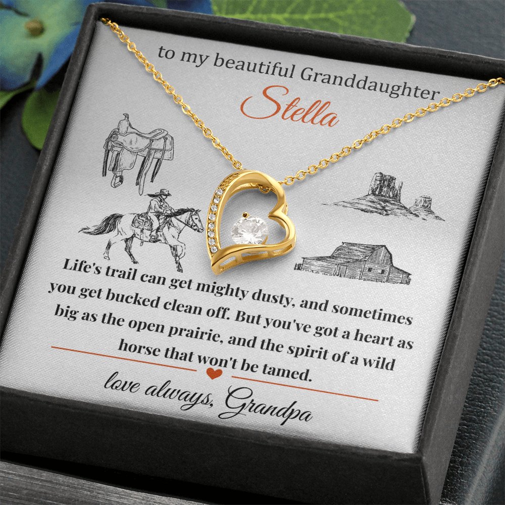 Get Personal with this Cowgirl Theme Necklace Gift For Your Granddaughter