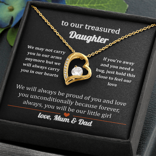Necklace Gift to a Treasured Daughter From Mum & Dad
