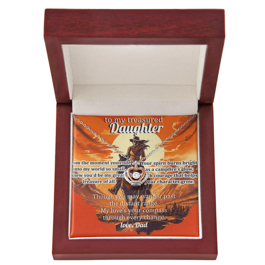 Gift For A Treasured Daughter - The Crown Pendant Necklace With Message Card