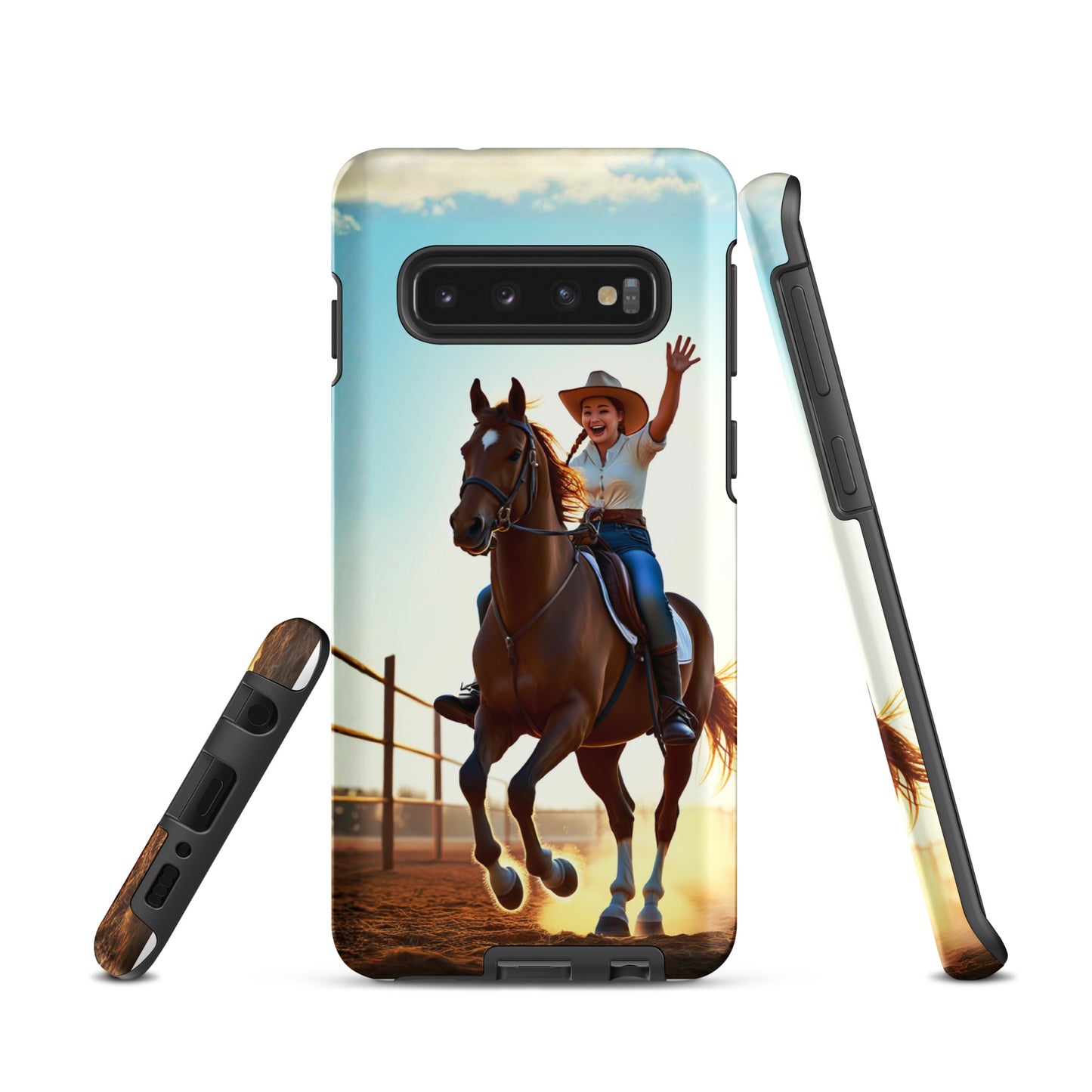 Western Theme Horse Riding Cowgirl Tough case for Samsung®
