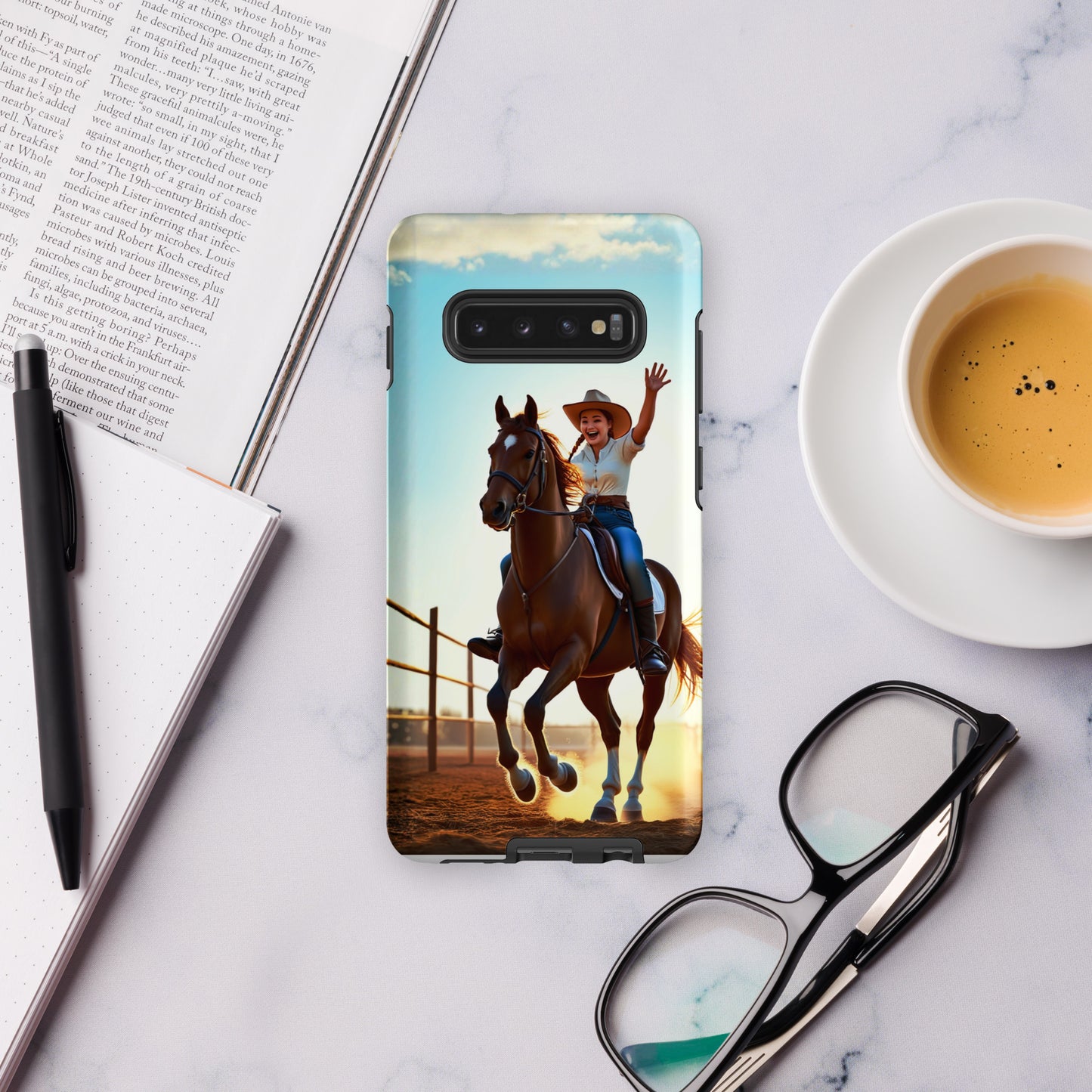 Western Theme Horse Riding Cowgirl Tough case for Samsung®