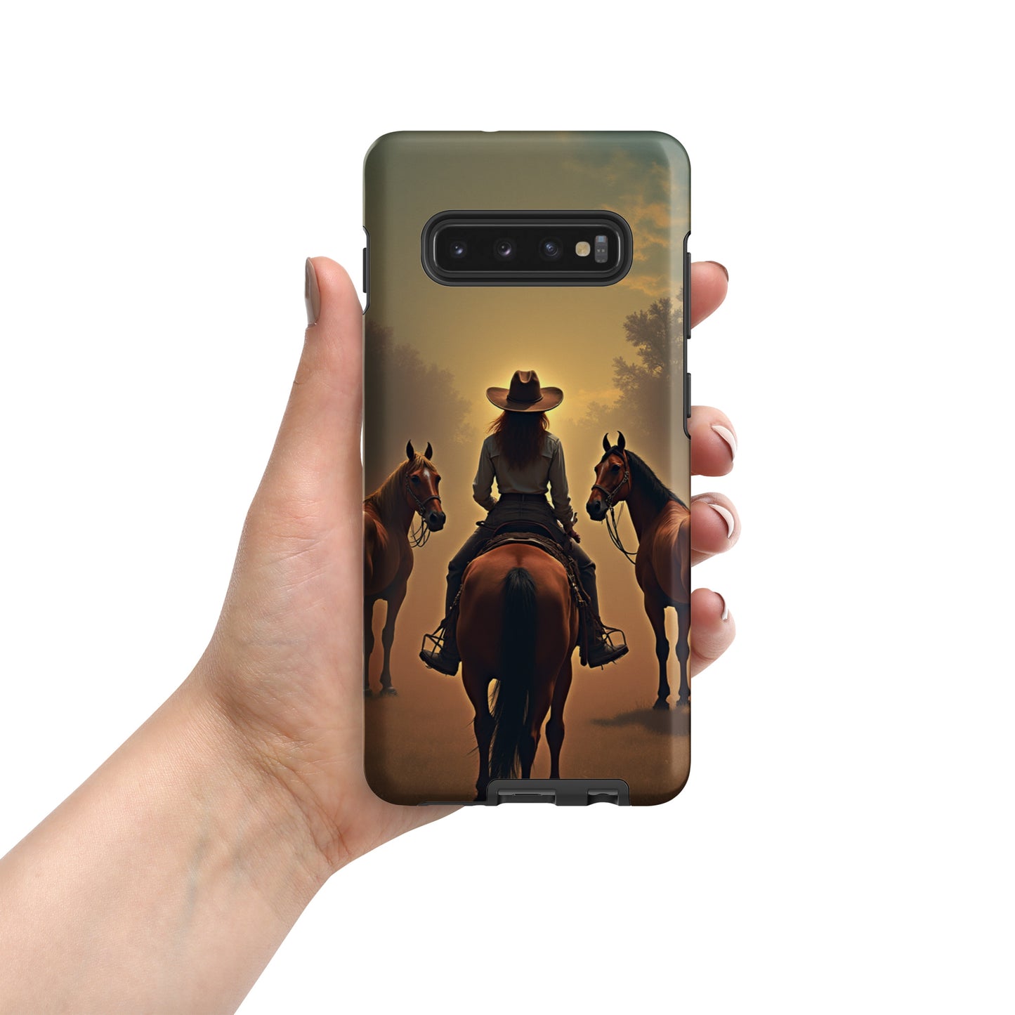 Western Cowgirl Horse Scene Cell Phone Case - Tough case for Samsung®