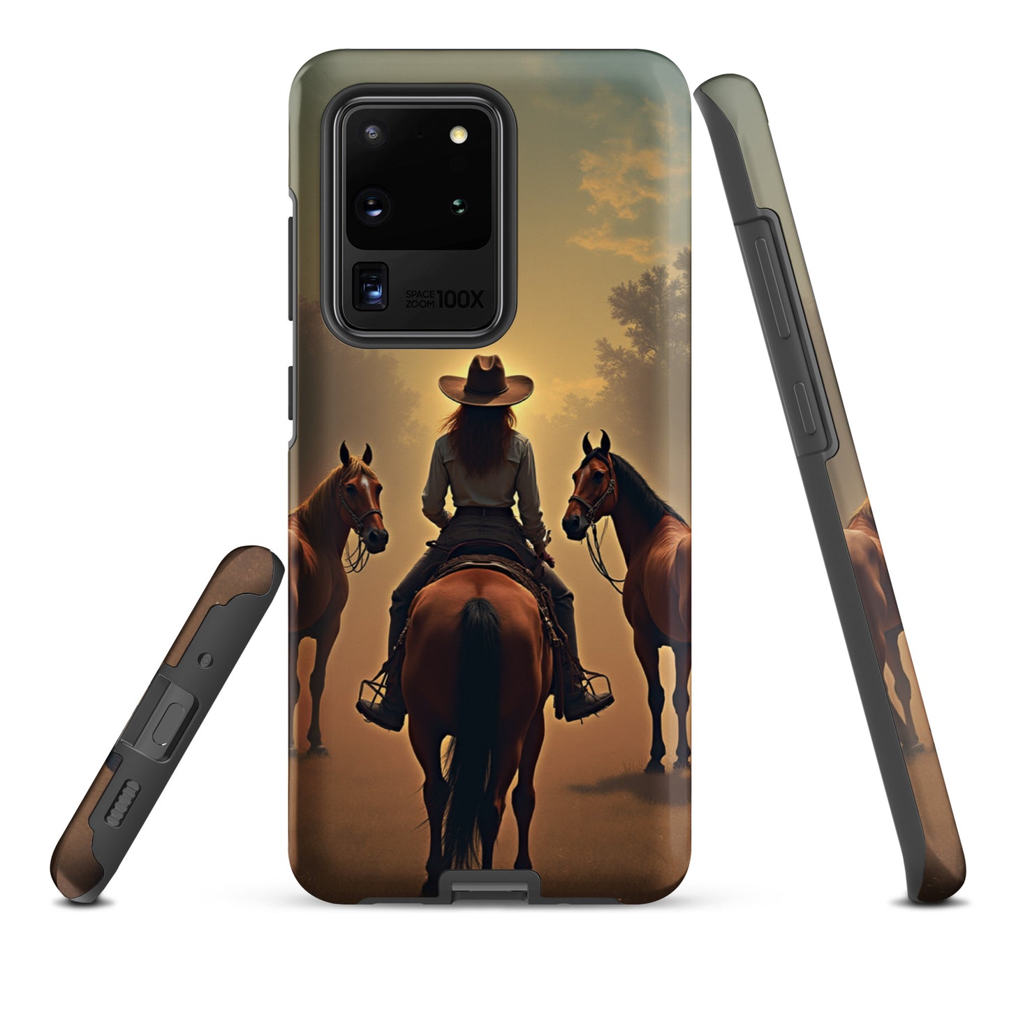 Western Cowgirl Horse Scene Cell Phone Case - Tough case for Samsung®