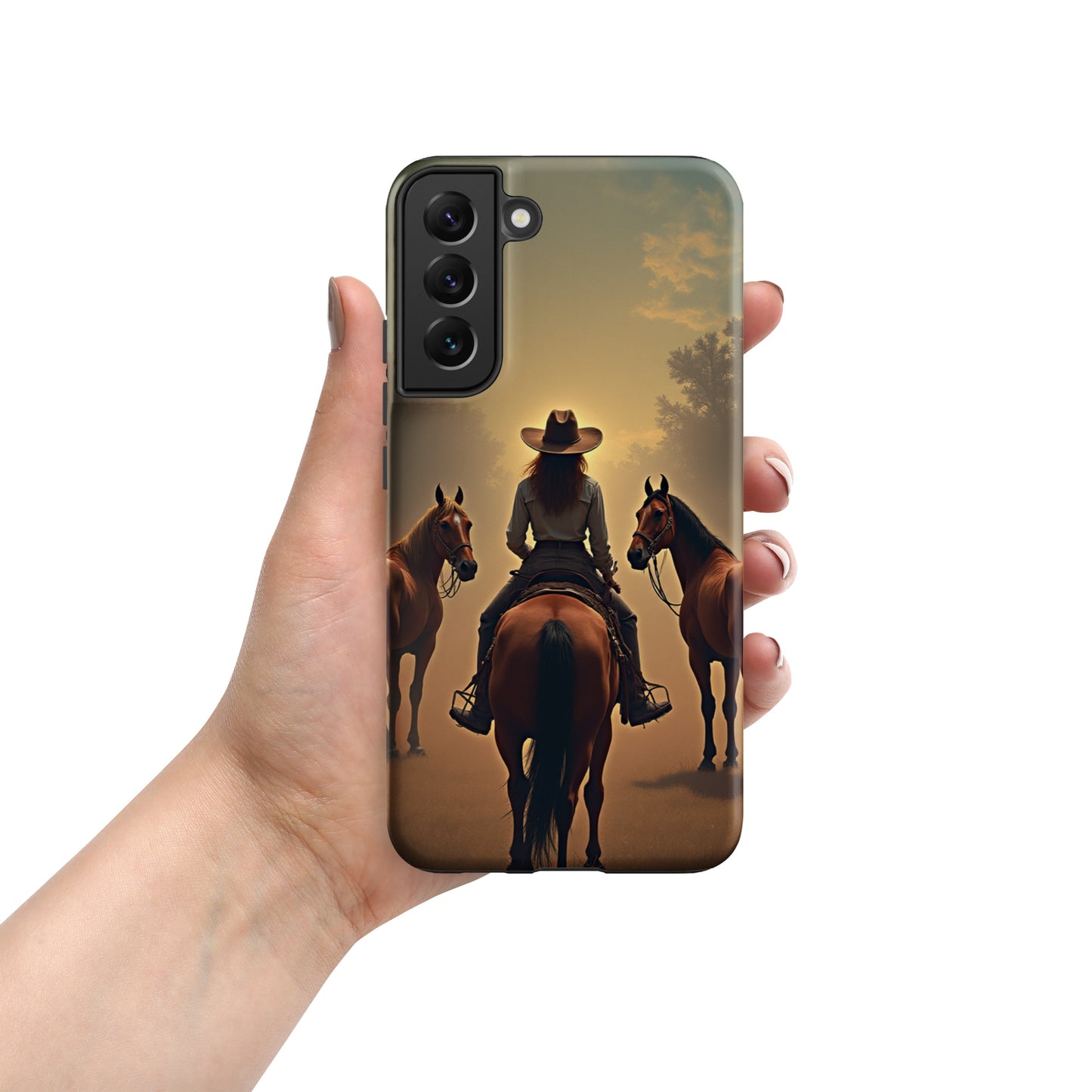 Western Cowgirl Horse Scene Cell Phone Case - Tough case for Samsung®