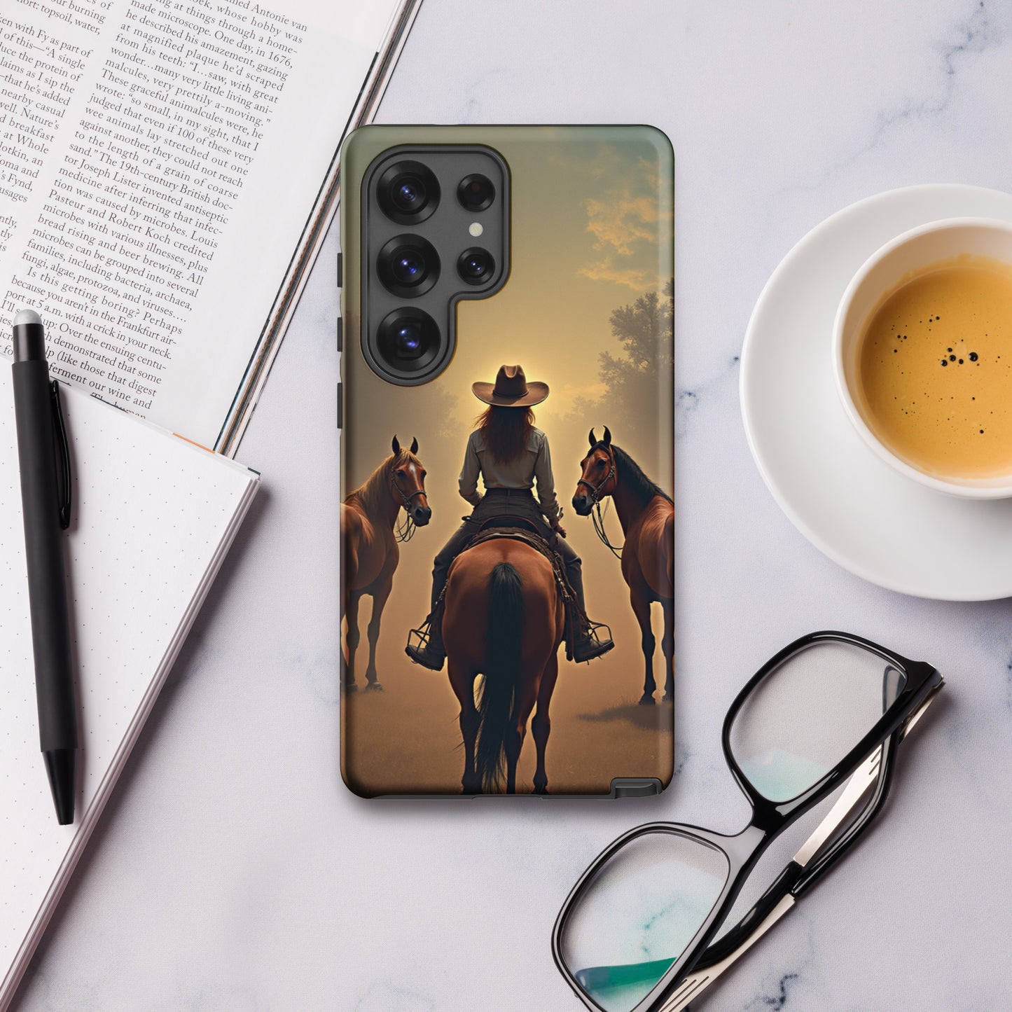 Western Cowgirl Horse Scene Cell Phone Case - Tough case for Samsung®