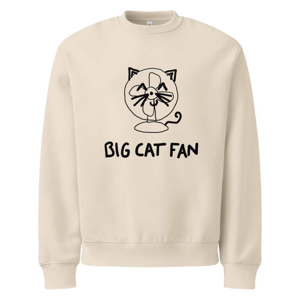 Super Fun Oversized Heavyweight CAT FAN Sweatshirt